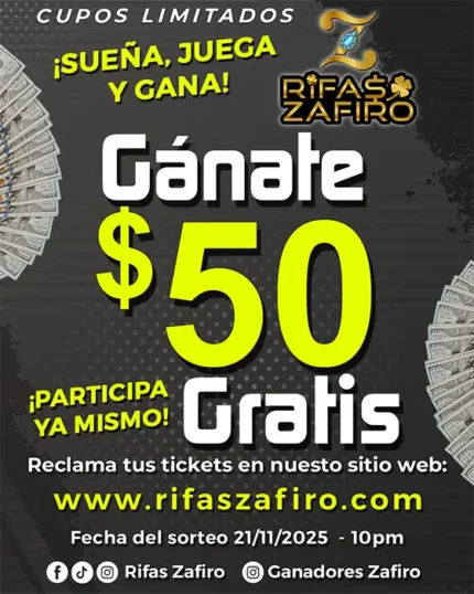 Gánate $50 Gratis