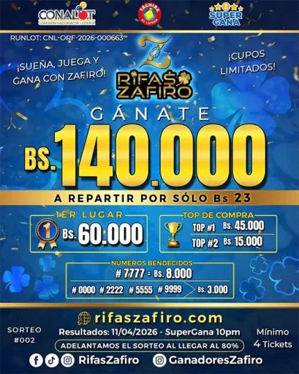 Sorteo Bs. 140.000 a Repartir
